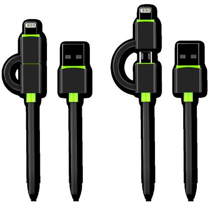 The Micro-USB-to-Lightning cable has a length of 1m but custom sizes are