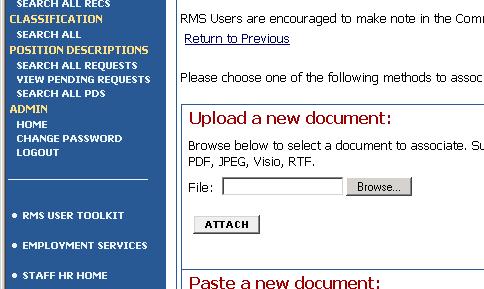Attaching Supplemental Documents PC Locating and Attaching To use the Upload a new document method