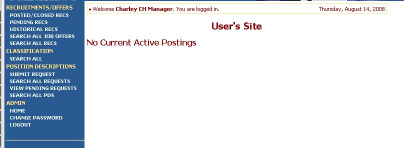 edu/hr in the address box at the top of your web browser. The RMS user login screen will appear and will look similar to the screen below.