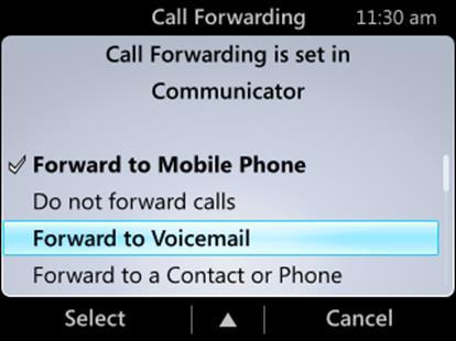 Set up Call Forwarding You can configure your phone so that all incoming calls are forwarded to another number or one of your contacts.