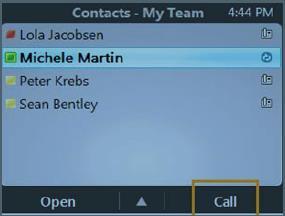 Contact List Display The contact list displays all of your current contacts in Lync 2010. Adding a contact to Lync 2010 automatically adds it to the CX600 desk phone.