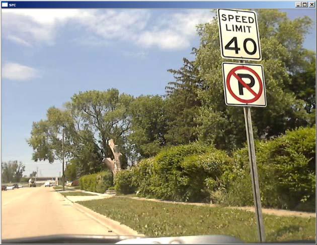 Also note that the no parking sign underneath the speed limit sign was correctly identified as a road sign (indicated by red box around it), but also correctly rejected as a speed limit sign.