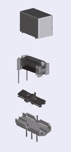 2 pole telecom relay, polarized, Through Hole Type (THT) or Surface Mount Technology (SMT), Relay types: non-latching with 1 coil latching with 2 coils latching with 1 coil ROHS compliant (Directive