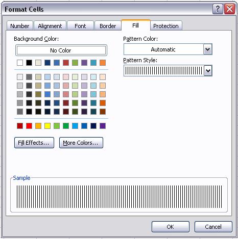 8 Colors and Patterns: Within a spreadsheet, there may be certain cells that you want to stand out, like the headings for rows and columns.