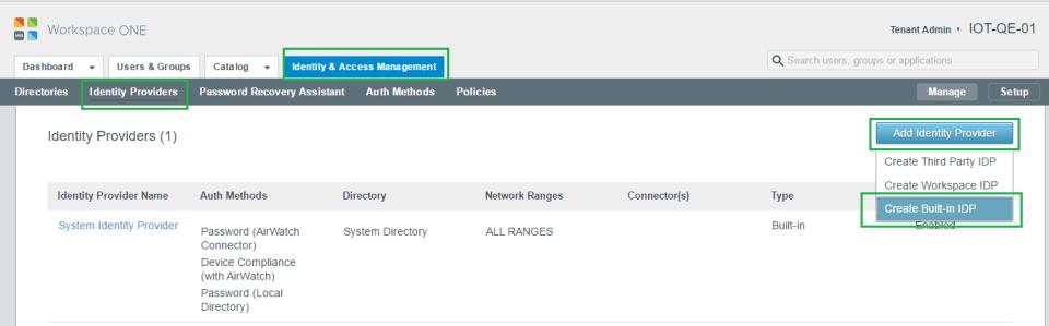 Procedure 1. Login to the Administrator console of the VMware Identity Manager instance. 2.