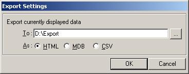 CHPATER 9 Insight Reports Select the path and format (HTML/MDB/CSV) to which you want your data be exported. And click OK.