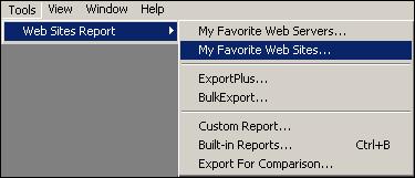 CHAPTER 2 Web Sites Reports 2.8 Favorite Web Sites-Add Web Sites to Favorites The Favorite Web sites feature helps the user to select web sites that are frequently used.