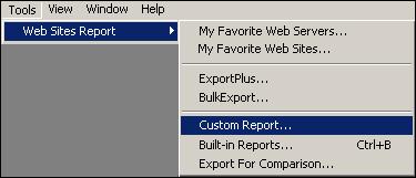 CHAPTER 2 Web Sites Reports 2.9 Custom Report Custom Report is one of the key features of Admin Report Kit for IIS (ARKIIS) that provides customized view for the IIS configuration settings.