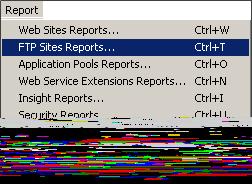 toolbar. Or Select FTP Sites Report from the Report menu.