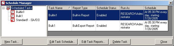 CHAPTER 7 Manage Scheduled Tasks 7.6 Access Denied Task Access Denied Task is a task which is maintained in ARKIIS database, but the schedule settings will not be shown in the Schedule Manager.