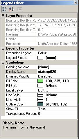Quick Guide to MapWindow 13 Changing the Layer Display properties. Changing the properties of a layer does not affect the underlying data.