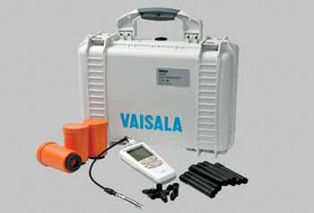 www.vaisala.com SHM40 Structural Humidity Measurement Kit A borehole in concrete and a measurement probe HMP40S inserted in it.