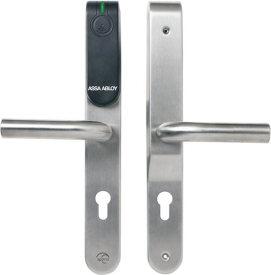E100 Euro Profile Escutcheon Aperio Aperio Wireless Locking Range Features: Supports multiple RFID credentials and Seos mobile access Heartbeat communication: 5-10 seconds Remote door opening/locking