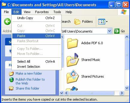 documents folder of Windows XP belong to access level 3 rights. These shared files and folder can be read, modified and deleted by local computer administrators.