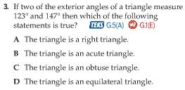 Vocabulary 1. Acute Triangle 2. Equiangular Triangle 3. Obtuse Triangle 4. Right Triangle 5. Equilateral Triangle 6. Isosceles Triangle 7. Scalene Triangle 8. Triangle Angle Sum 9.