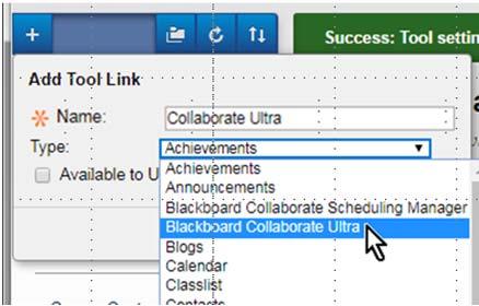 For this purpose do NOT create your course in the Sandbox semester (2) Make the Collaborate Ultra manager available Click on the name of your course to