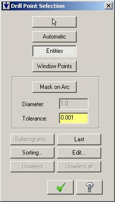 Click Entities button in Drill Point Selection dialog box, Fig. 93. Fig. 91 Step 4.