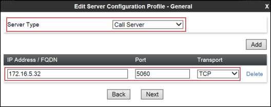7.8. Server Configuration Server Profiles are created to define the parameters for the Avaya SBCE peers; Session Manager (Call Server) at the enterprise and the Charter managed CPE device (Trunk