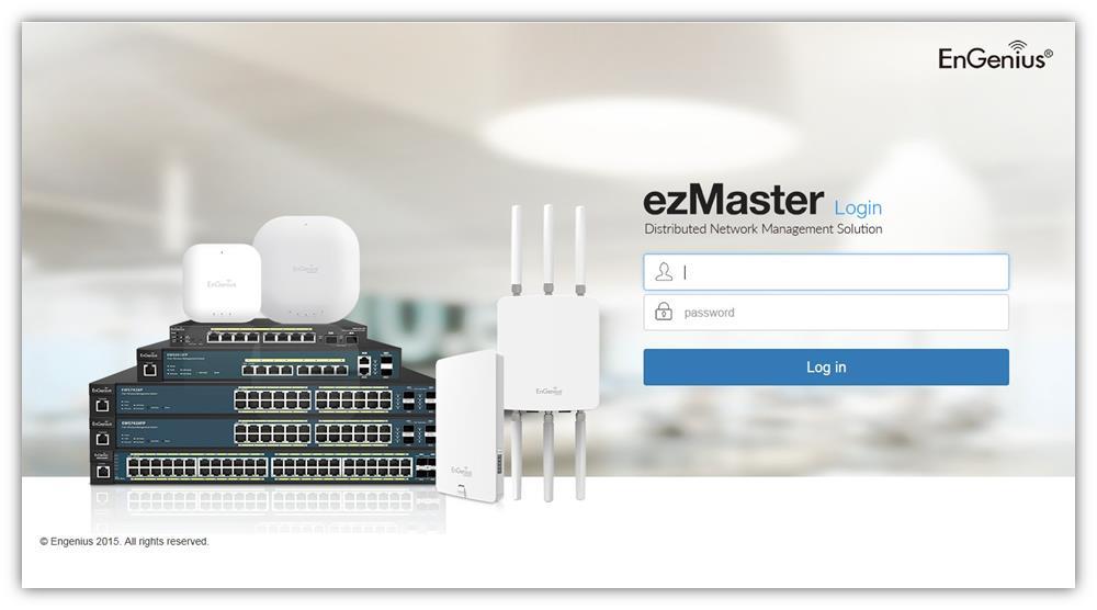 Logging into ezmaster 1. Open a web browser and type the IP address of the ezmaster server. 2.