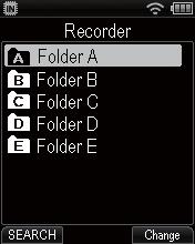 [Home] screen Folders for voice recordings 1 Folder list display Folders for music playback File list display File display Selecting folders and files Folder list display When [Music] mode is