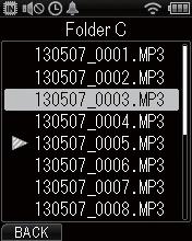 Names of parts Display 4 [Recorder] mode Names of parts 7 8 Folder list display 1234 5 6 7 9 File list display 1234 5 6 9! @ # $ % File display 1234 5 6 & * ( ) 0 0 ^ 0 6 1 Recording media ( P.