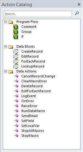 - ExitForEachRecord: ForEachRecord duyệt qua một Recordset mà nó được trả về từ một Table hoặc Query, cho phép Macro thay đổi dữ liệu của Recordset.