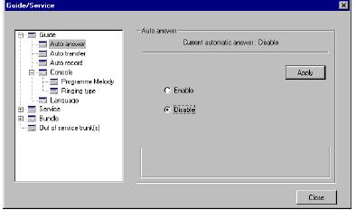 Auto Answer / Auto Transfer / Ring Melody The operator can put the console into Auto Answer or Auto transfer mode.