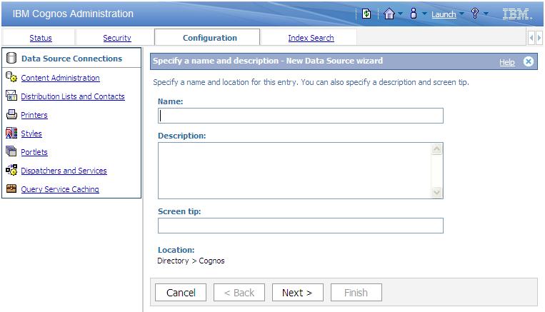 Configuring Data Sources Using Cognos Administration Configuring Data Sources Using Cognos Administration Follow the instructions in this section to add data sources for Costpoint and Time & Expense.