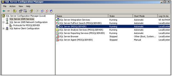 On the left menu pane of the SQL Server Configuration Manager, click SQL Server [XX] Services. 11.