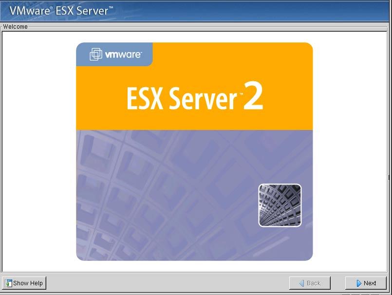 Power on the machine with the VMware ESX Server