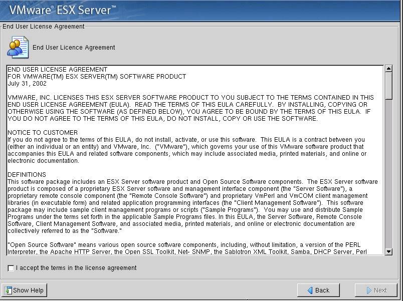 VMware ESX Server Installation Guide In ESX Server, the graphical environment (X Window System) is designed to use a three-button mouse.