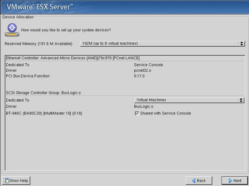 C H A P T E R 3 Installing and Configuring ESX Server Note: Entering the serial number is not a required step for completing the installation. You may enter it at a later time.