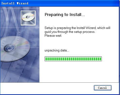 The system displays the Install Wizard dialog