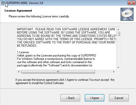 The system displays the License Agreement, illustrated below. 4. Please read the license agreement carefully.
