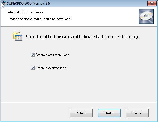 The system displays the Additional tasks dialog box, illustrated below. 6.