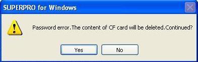 Select Yes to delete the data in the storage module (CF card). The system displays the Library of Standalone Mode dialog box, illustrated below. 64.