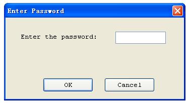 The system asks for a password whenever performing a function that requires a password. The Enter Password screen is illustrated below. Operation Instructions for Stand-Alone Mode I.