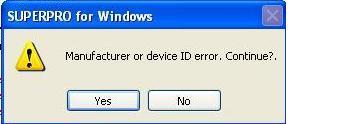 Device ID Check Error If you selected the ID Check option on the Operation Option (General) screen, and the system checks the device ID.
