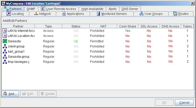 Chapter 10. Configuring SSL Client Access to Partners By default, SSL Client users are able to access computers on the LAN of the Corente Virtual Services Gateway that they log into.