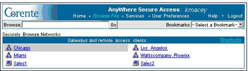 Chapter 4. Browse File The Browse File interface allows the user to browse the contents of remote networks via a web browser.