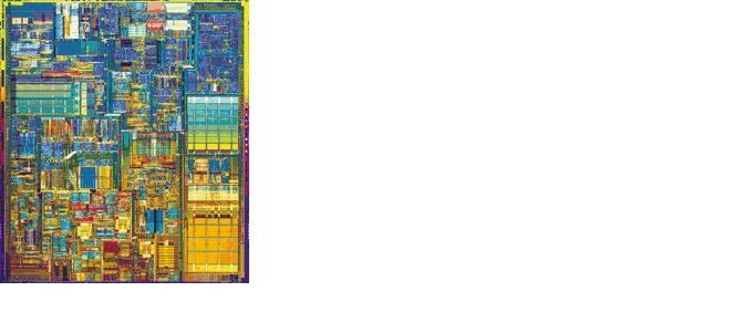 A microprocessor chip today contains several processors (cores, central processing units, CPUs), cache memories, memory management units (MMUs) and bus interfaces.
