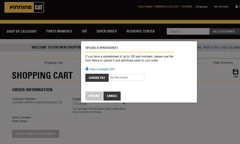 Quick Order Feature You can access Quick Order through two ways.