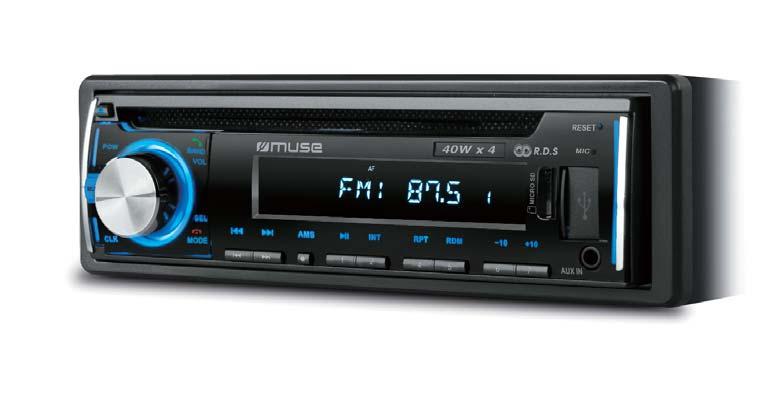 M-1229 BT CD/BLUETOOTH/MP3/USB/MICRO SD/RDS CD, CD-R, CD-RW, MP3 compatible MP3 playback with ID3 tags
