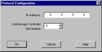 5 Protocol Configuration To set up details about the communication process between the target machine and the PLC, use the [Protocol Configuration] dialog box.