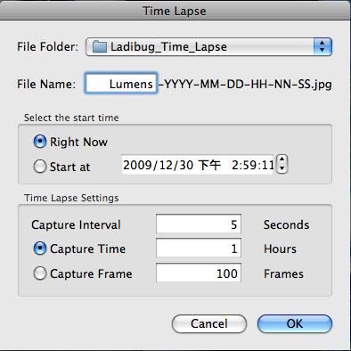 6.5 Time Lapse Click to open Time Lapse Menu. For Windows User For MAC User 1.