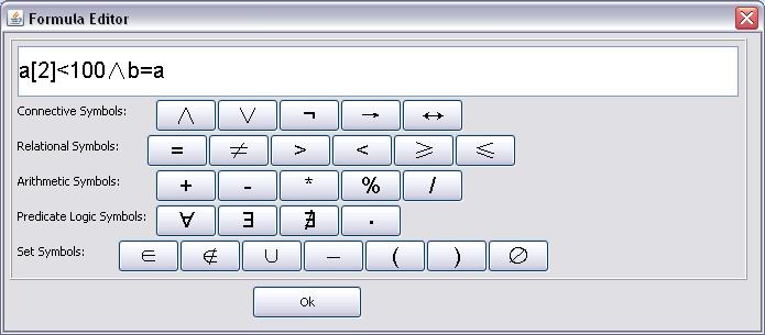 Since the logic formula has a lot of symbols that cannot be input by keyboard directly, we can make use of the symbol s panel.