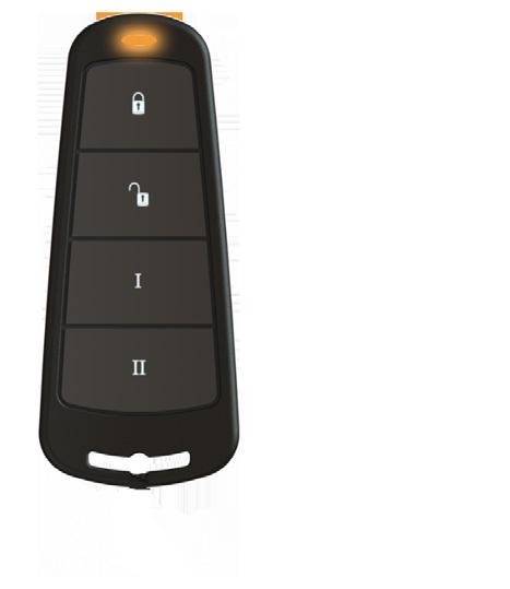 User Friendly Keyfobs The two-way wireless keyfob allows you to see the status of your HomeControl+ Panel via three colour LEDs: System set: A RED LED will illuminate.
