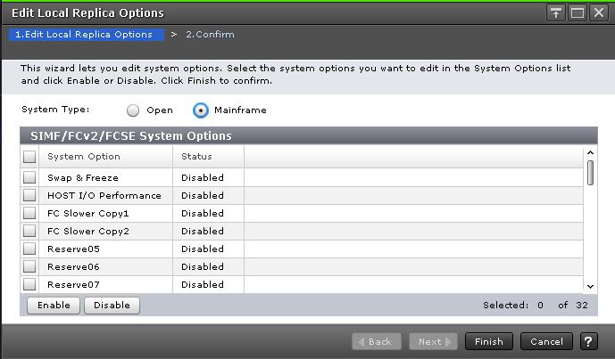 Setting fields The following table describes the setting fields for this window. System Type Item Description The system type.