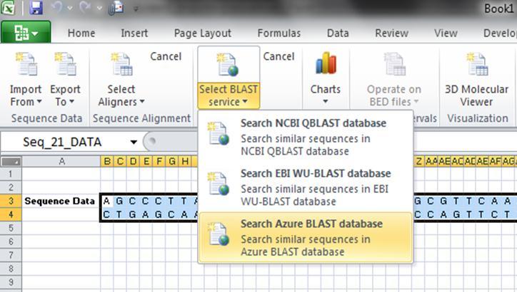 Use Excel-based tool to search databases.