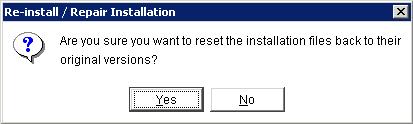 Running the Installer 15 If you select the Re-install, repair,.